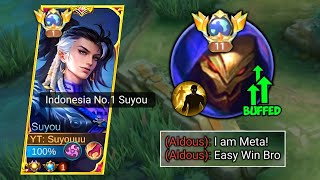 SUYOU SOLO RANKED BUILD COUNTER META ALDOUS  SUYOU BEST BUILD amp EMBLEM 2024  MOBILE LEGENDS [upl. by Atilek]