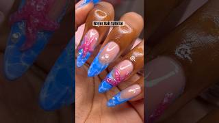 How to do water nails 🌊 viralnailart [upl. by Eicrad965]