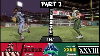 MLB The Show 21  147  Season 2  Part 2  Arizona Diamondbacks vs Elevation XXVIII  Game 1 [upl. by Adnorrehs929]