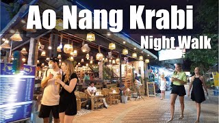 Ao Nang Krabi night walking 2022 POV night scene Thailand 4K video [upl. by Sahcnip]