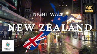 New Zealand  4K 60fps Night Walk 🇳🇿 EP1 Showering Rain ☔️ [upl. by Ade423]