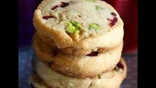 Christmas Cranberry amp Pistachio Shortbread Cookies [upl. by Nemaj]