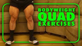 5 Bodyweight Quad Exercises for At Home Workouts [upl. by Janis]