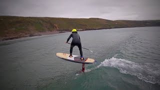 Lucys first SUP foil session  Lets just give it a go [upl. by Kenleigh269]