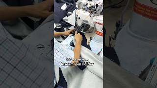 Inseam join folder tutorial  ইনসিম জয়েন ফোল্ডার । inseam textileboom sewingmachine shortsfeed [upl. by Bekaj856]