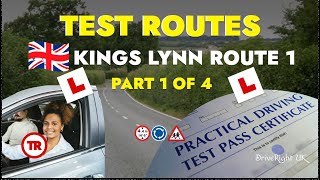 Driving Test Routes  UK Driving test preparation  Kings Lynn Route 1 Part 1 of 4 [upl. by Sonny]