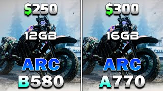 INTEL ARC B580 12GB vs ARC A770 16GB  PC Gaming Benchmark Tested [upl. by Sabsay]