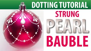 DIY Christmas Bauble Tutorial  How to dot paint a Christmas ball  Intermediate level project [upl. by Nered130]