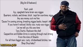 Raekwon  Ice Water ft Ghostface Killah amp Cappadonna Lyrics [upl. by Nauqed]