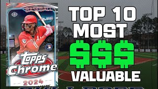 TOP 10 MOST VALUABLE CARDS IN 2024 TOPPS CHROME [upl. by Roanna]