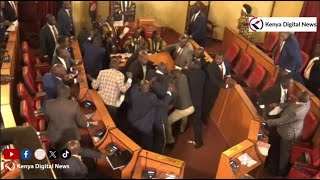 Drama Chaos Erupts at Nandi County Assembly as MCAs engage in fight over ADHOC Committe Report [upl. by Pena483]