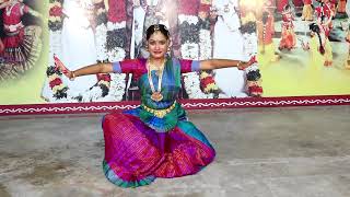 Laasya 2024 Dussehra Solo Classical Dance Program like subscribe  Devarapalli  Balaji Temple [upl. by Dnalor511]