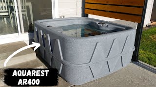 AquaRest Discovery AR400 Plug and Play Hot Tub Setup and 1 Month Review [upl. by Trinatte]