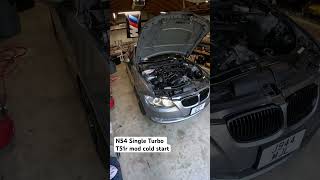 BMW N54 Single Turbo T51r Mod Cold Start [upl. by Paulo228]