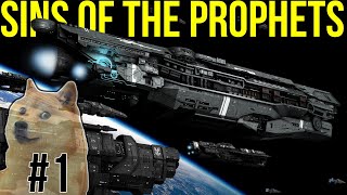 Halo Space Battles  UNSC Infinity Beats Everything Halo Sins of the Prophets 1 [upl. by Cosetta]