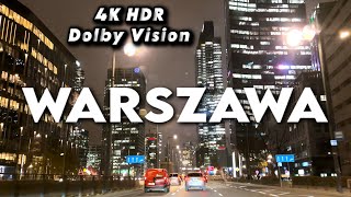 Jadę po Warszawie nocą Zobacz miasto w 4K HDR 60fps  Wycieczka przez centrum Wolę i Bemowo [upl. by Cordalia]