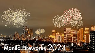 Manila New Year 2024 Fireworks as Seen Live from BGC Taguig [upl. by Cicero]