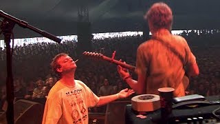 Mac DeMarco lets fan Thijs play guitar on Freaking Out The Neighbourhood at Lowlands 2017 [upl. by Ahsennod]