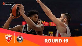 ZvezdaPartizan  Round 19 Highlights  202324 Turkish Airlines EuroLeague [upl. by Anomahs]