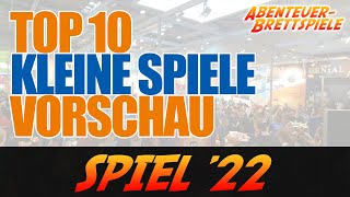 Top 10 kleine Spiele und Partyspiele auf der SPIEL 22  MesseVorschau [upl. by Evander]