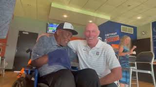 1984 Detroit Tigers stars Chet Lemon Alan Trammell reunite at Comerica Park [upl. by On]