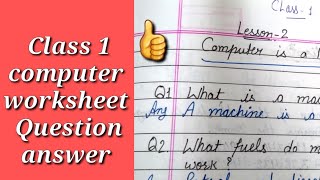 Computer for class 1  Class 1 computer worksheet  computer question answer [upl. by Lear]