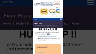 Baou Exam Form July 2024 update  Hurry up baou [upl. by Buskus647]