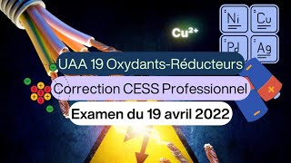 Correction de la partie chimie du CESS P d’avril 2022 [upl. by Sibell]