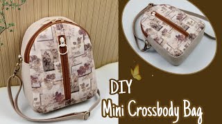 DIY Cara Membuat TasMini Crossbody BagTutorial amp Pattern [upl. by Anaiuq]