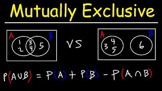 Mutually Exclusive and NonMutually Exclusive Events  With Examples and Venn Diagrams [upl. by Solram]