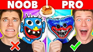 Minecraft NOOB vs PRO Pancake Art Challenge How To Make Rainbow Friends vs Roblox Security Build [upl. by Anniroc]