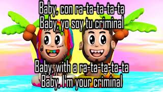 BEBE 6ix9ine Tekashi ft Anuel Aa  Letra amp Lyrics  English and Spanish [upl. by Nivad]