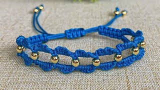 PULSERA DE HILO FÁCIL DE HACER 💙BRACELET [upl. by Leesa65]