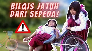 JATUH DARI SEPEDA KAKI BILQIS BERDARAH  BILQIS NANGIS KEJER JATUH BALAPAN SEPEDA  Mikael tubeHD [upl. by Lhamaj]