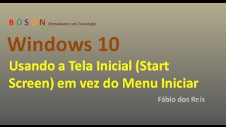 Windows 10 Tech Preview  Usando a Tela Inicial em vez do Menu Iniciar [upl. by Inalel]