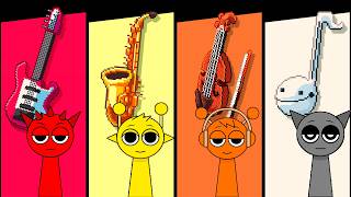 INCREDIBOX SPRUNKI en muchos instrumentos musicales [upl. by Fitalludba18]