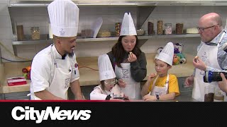 Stollery champion child bakes cookies supporting childrens hospital [upl. by Germano]