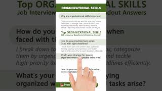 Top 5Second ORGANIZATIONAL SKILLS Job Interview Questions amp Standout Answers job skills [upl. by Bikales593]