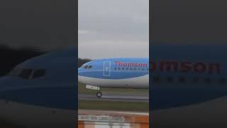 Thompson B737 Dep To Tenerife airport aviation Airlines planespotting aircraft pilot crew [upl. by Dickenson]