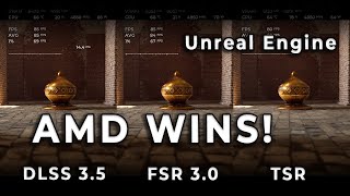 AMD wins Frame Generation DLSS 35 vs FSR 30 vs TSR in Unreal Engine 5 GPU Benchmark [upl. by Julianna]