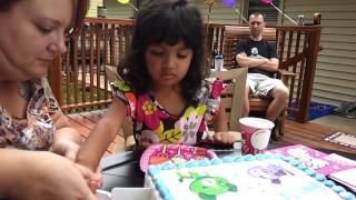 Sofias 3rd Birthday Cake Cutting [upl. by Ynogoham]