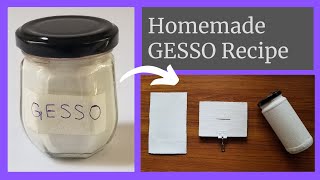 How to make gesso at home  Homemade GESSO recipe  Art and craft projects [upl. by Lednyk]