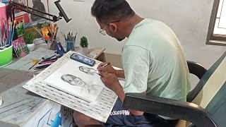 Realistic Portrait drawing portraitdrawing realisticdrawing art shorts shortsfeed [upl. by Treat]