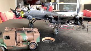 Lancaster Bomber Model Diorama  Part 4a Engine Start Sequence [upl. by Nwhas799]