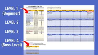 STEP by STEP Automated Calendar Based Task or ToDo List in Excel  All Levels of EXCEL [upl. by Nylcsoj]