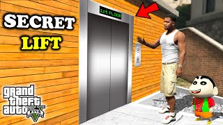 GTA 5  Franklin and Shinchan Open THE SECRET LIFT of Franklins House in GTA 5  SHINCHAN and CHOP [upl. by Hankins]