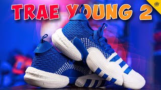 Adidas Trae Young 2 First Impressions Trae Young Shoe with KNIT amp BOOST [upl. by Aneehta]