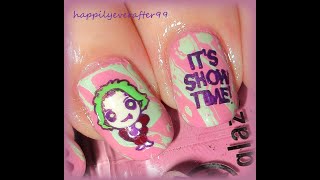 Beetlejuice Nail Art Stamping using Moyou amp Maniology Plates [upl. by Notsahc309]