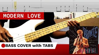 Modern Love  David Bowie BASS COVER  TABS [upl. by Corrina]