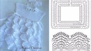 crochet baby girl dress part2 [upl. by Nonohcle]